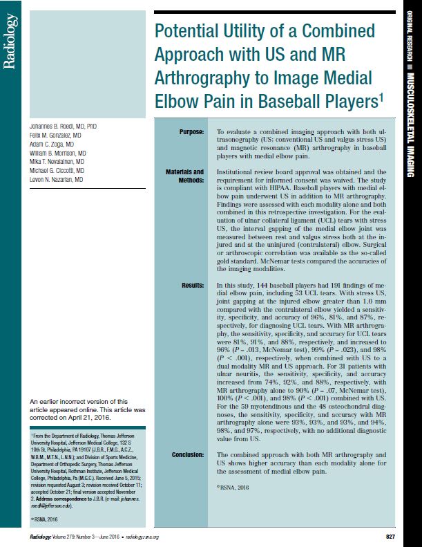 Distal UCL tear: dynamic assessment with valgus stress complements MRI
#MSKUS
#mskradiology
#ultrasound
<a href="/sruradiology/">SRU Radiology</a> <a href="/AIUMultrasound/">AIUM Ultrasound</a>