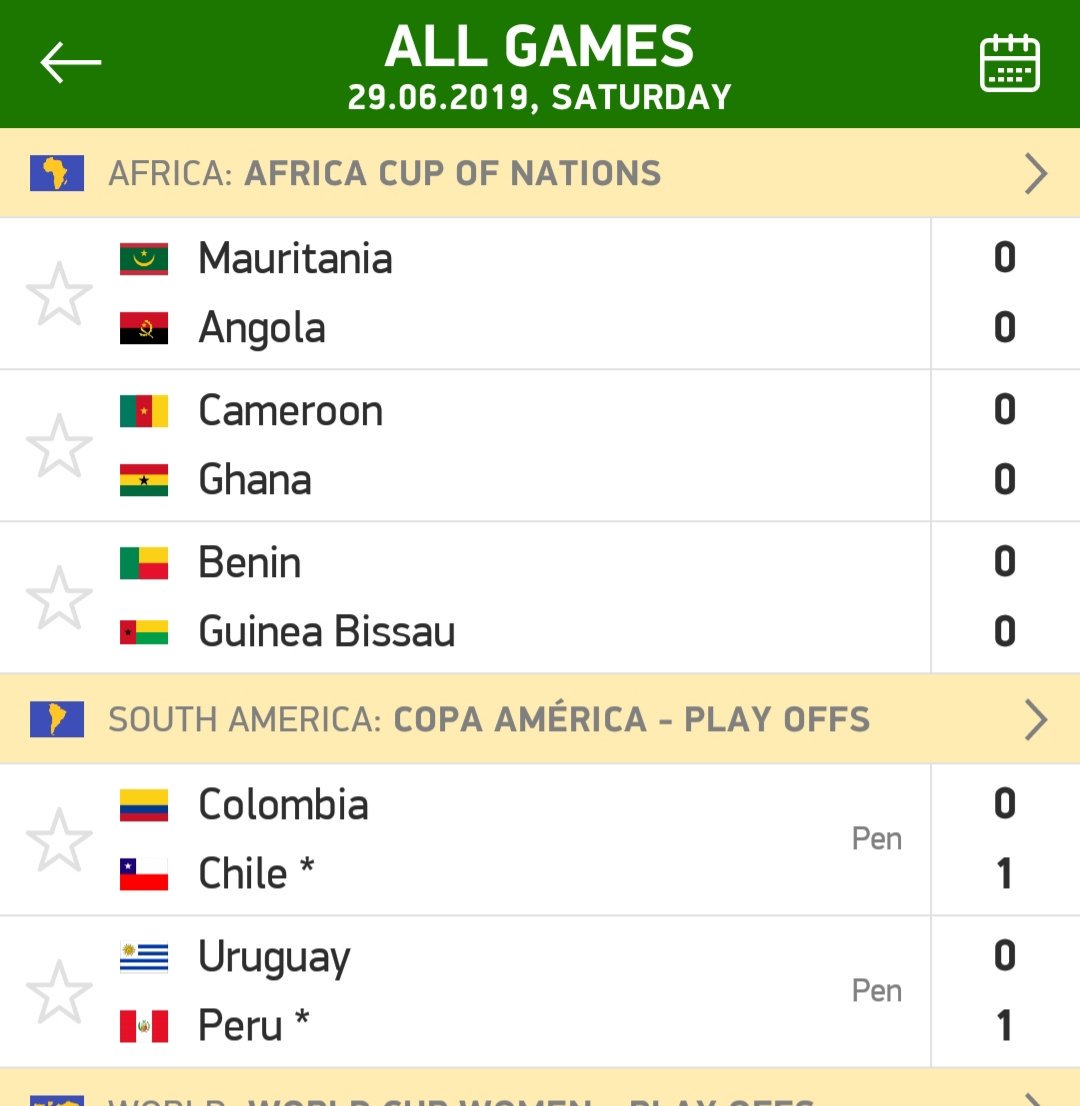Stunning day of football at #AFCON  and #CopaAmerica five games, no goals, somebody somewhere watched them all.