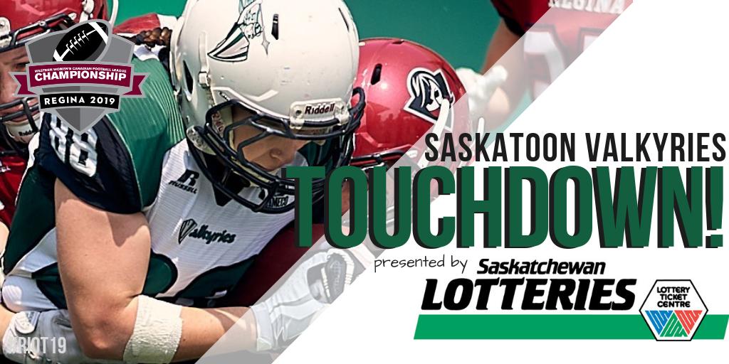 ReginaRiot's tweet photo. Touchdown Valkyries!
Matheson with a run to the end zone for the score. The point after is good.
With 5:55 left in the 2nd quarter, the @ValkyriesYXE lead 8-0 over the #ReginaRiot. #WWCFLfinal https://t.co/NqSHGNyOox