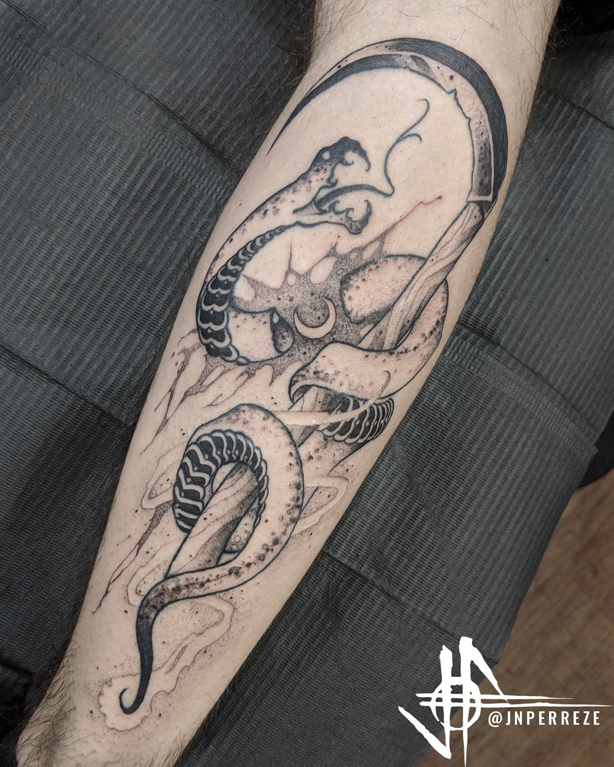 American Traditional Coffin and Scythe with Dagger through Heart by Carlos  Montilla of Goodkind Tattoo Chicago  rtattoo