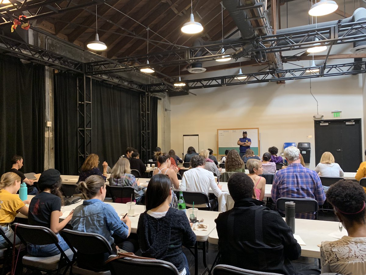 annemariiie_'s tweet photo. How do you tell a good story? ✍🏽 Such a great turnout at @CTGLA’s writing workshop led by Playwright #MarcusGardley! #CTGCommunity https://t.co/U97bO57ipX