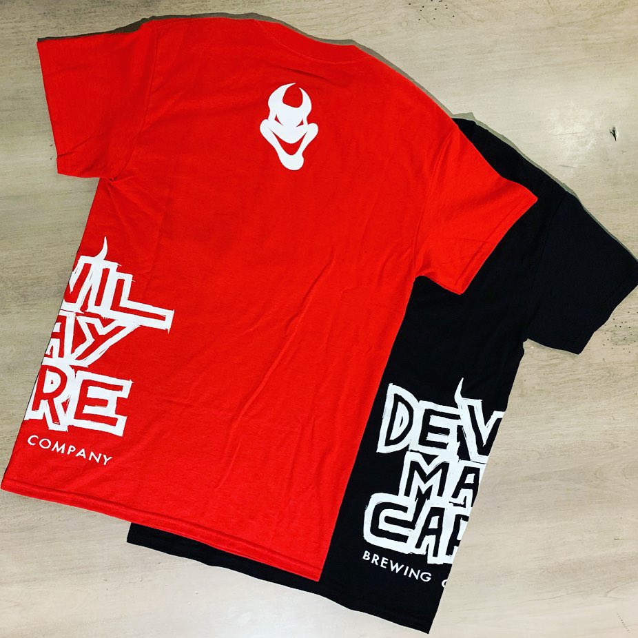 devilmaybeer's tweet photo. 🚨N E W  M E R C H🚨

Need some red &amp; white for Canada Day? DMC has got your back (and front). New awesome logo tees in stock now @stoneangelbeer!

Special thanks to @floodwayprintco, who designed and produced these on a rush order for us and did an amazing job, as always! https://t.co/IP4Te4tBz4