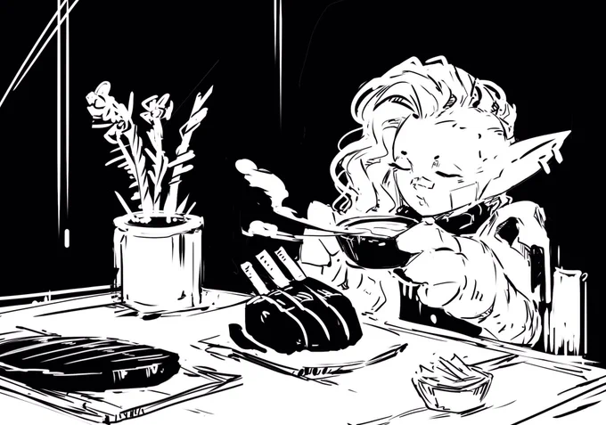 The food is hot 