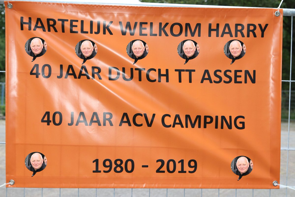 acvassen's tweet photo. 🏅 JUBILEUM | Harry viert dit weekend zijn 40 jarig jarig jubileum op TT Camping ACV. Gefeliciteerd Harry! #motogp #TTAssen #TTcamping #ttcampingacv #DutchGP #DutchTT #mooisteclub https://t.co/fYNsXWVIcs