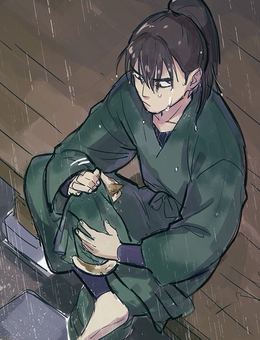 「男性中心 雨」のTwitter画像/イラスト(古い順)