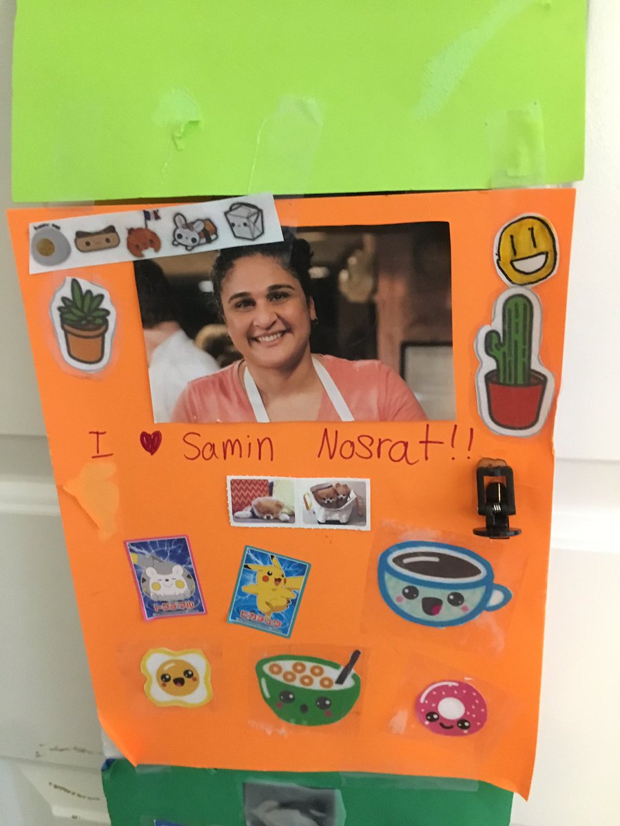 CalQuotes's tweet photo. @CiaoSamin Hi Samin! I am an 11 year old super fan! I have read your book and I think your cooking methods are very smart. I hope to meet you someday! Watching your show always makes me happy! I had this in my locker this year! https://t.co/qkFIzwNpvR