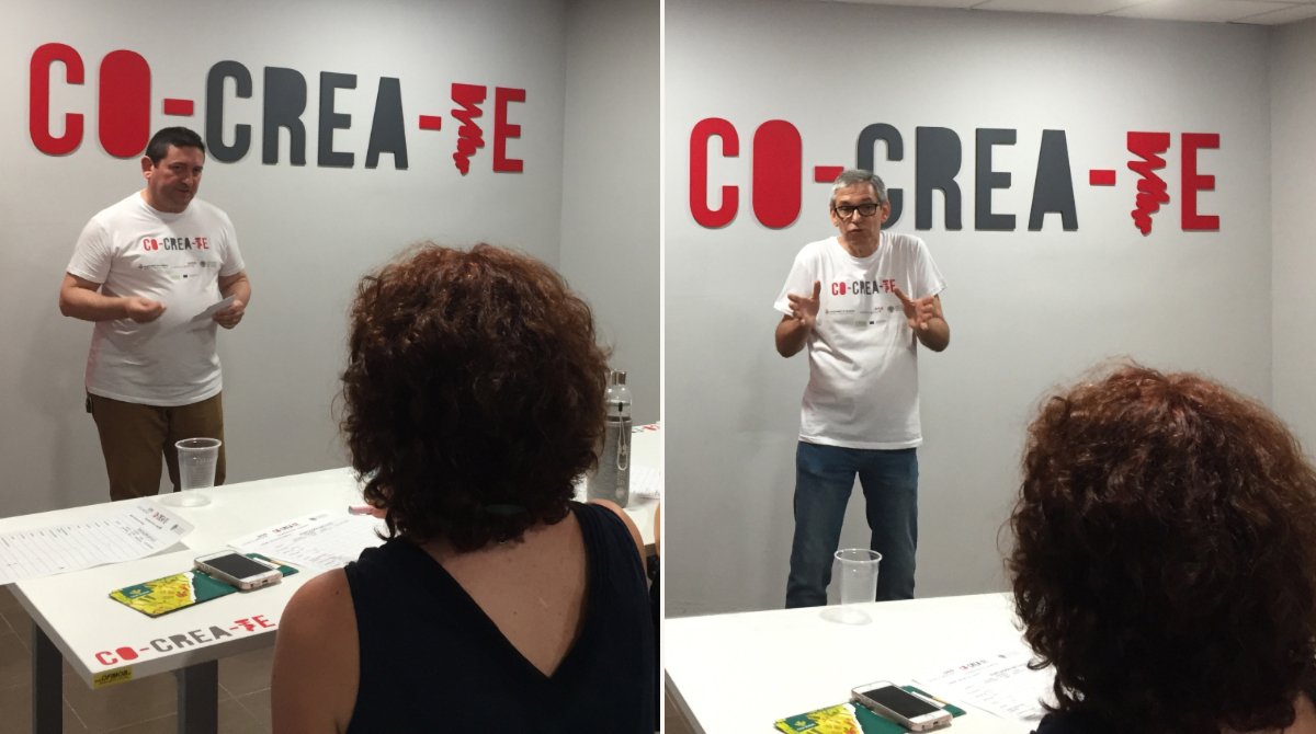 cocreatevlc's tweet photo. Seguimos con los #Pitch: @JoFlixZ de @C2S3H y #JoseLuis de #Dactours. !Enhorauena a los dos! 🙌🤗.Otros 3 minutos de Emoción y nervios que valieron la pena. 🗣️🤜🤛#Cocreation #CoSIE2020 #H2020 @cocreatevlc @michaelwill1003 @RaulLinuesa @UPV @valenciactiva_ https://t.co/w6xYKm5tcM