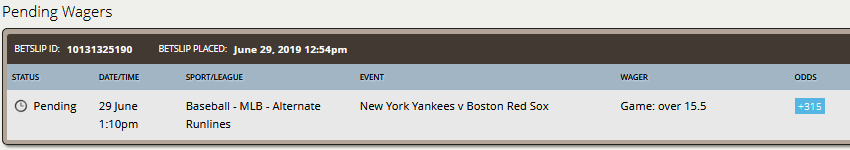 wingsnation's tweet photo. the mind bending MLB totals run ended yesterday at 8 in row
first play today, back with a +315 ๐ฃ
Yankees / Red Sox Over 15.5 ๐ต๐ต๐ต๐ต
#shadvision #shaddatabase #totalsking #gamblingtwitter #units #tellurfriends https://t.co/oYFTY3wMYf