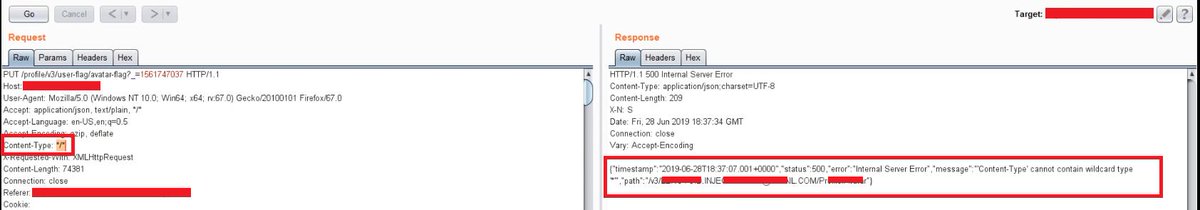 XSaadAhmedX's tweet image. BugBountyTip: If you playing with `API ENDPOINT` always try to send `INVALID CONTENT TYPE` end-up by getting hidden endpoints in `RESPONSE` 

#bugbountytip #bugbountytips #bugbounty