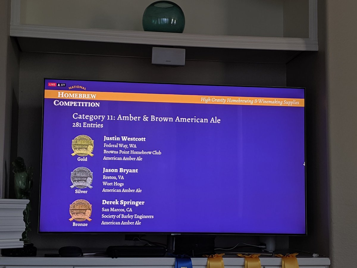 Two bronze medals at NHC final round today 🤯🤯🤯 Coming for you next year Ninkasi ✌️👀👉 

<a href="/HomebrewAssoc/">American Homebrewers Association</a> #NHC