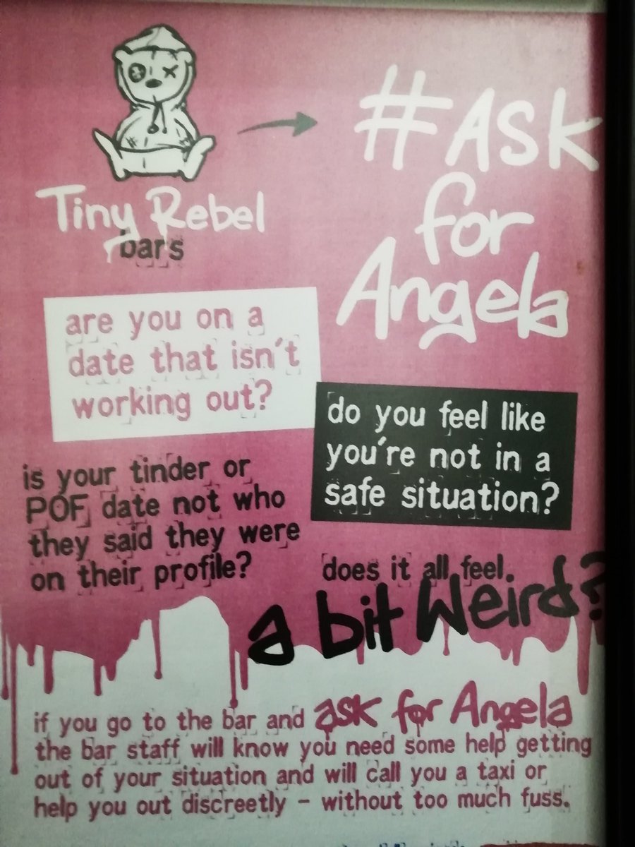 Tonia Antoniazzi (@toniaantoniazzi) on Twitter photo Can I just give <a href="/TinyRebelCdff/">Tiny Rebel Bar Cardiff</a> a big shout out for this #AskforAngela poster in the woman toilets! Bloody brilliant 💪 Can I just give <a href="/TinyRebelCdff/">Tiny Rebel Bar Cardiff</a> a big shout out for this #AskforAngela poster in the woman toilets! Bloody brilliant 💪