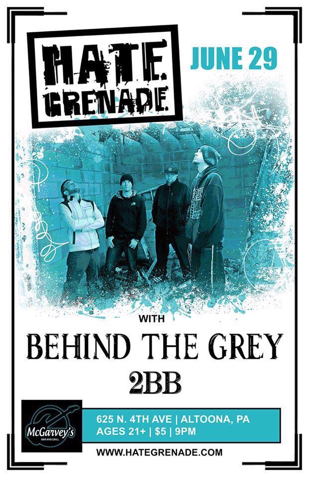 behindthegrey's tweet photo. Tonight we at in Altoona. @HateGrenade https://t.co/7LGh86sK2h