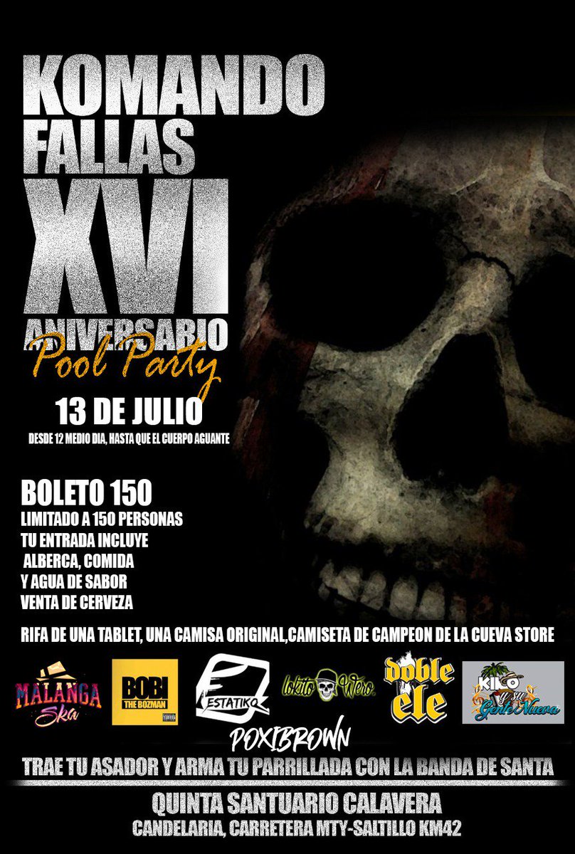 lokito_wero's tweet photo. Se viene el 16 aniversario y lo festejaremos con un festival musical durante todo el día en una pool party. https://t.co/WWfme63V3m