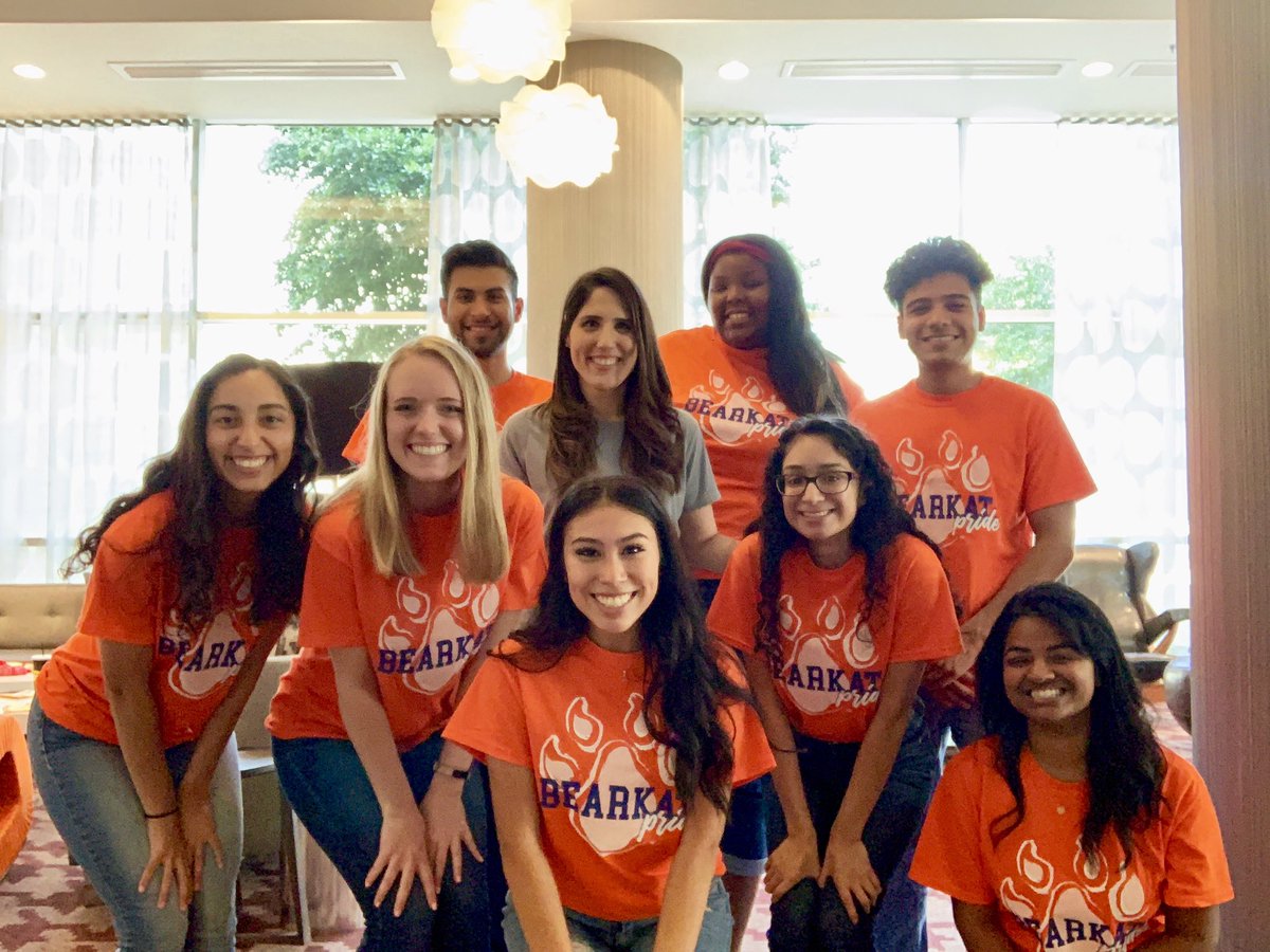 shsucailife's tweet photo. So proud of @shsu_pc who is currently in #Dallas #Texas for their board retreat! While there they are visiting #UTDallas & their student programming board as well as attending the @MissTXPageant to support #MissSamHouston & #MissPineyWoods! 🧡💙👌🏼😊 https://t.co/qSAPSpxpR9