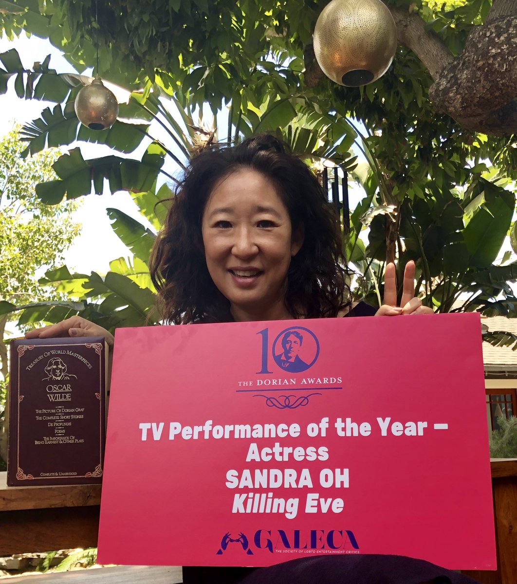 Thank You <a href="/DorianAwards/">GALECA: The Society of LGBTQ Entertainment Critics</a>! I’m posing w/ my precious copy of Oscar Wilde greatest hits, Xmas gift from Dad 1984 🌈❤️