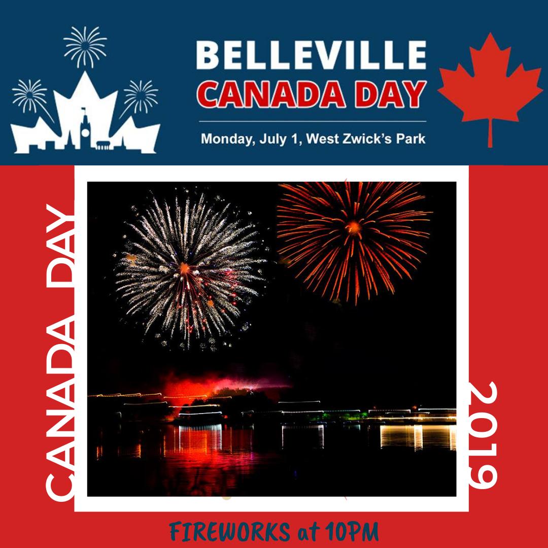 Belleville Canada Day Fireworks will get underway at 10PM, it promises to be one of the best fireworks displays ever.  Thank you to Black Canvas Fireworks &amp; <a href="/Mystic_firework/">Mystical Distributing Company Ltd.</a> for helping us put on such an awesome show!  #CanadaDay2019 #BellevilleON #BayofQuinte