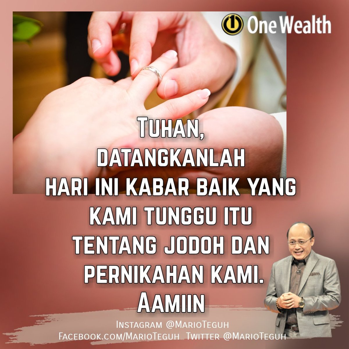 marioteguh's tweet photo. Aamiin ... 💖💝💗

#doa #doapagi #Minggu #keluarga #harikeluarga #motivator #motivatorindonesia #inspirasi #motivasi #MTGW #MarioTeguh #aamiin https://t.co/S4SqUaRTPO