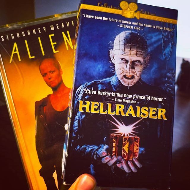 antipax0's tweet photo. Saturday morning #thrifting : Anchor Bay's #Hellraiser and #Alien3 in VHS. #goodwill https://t.co/R334ArGJ2C