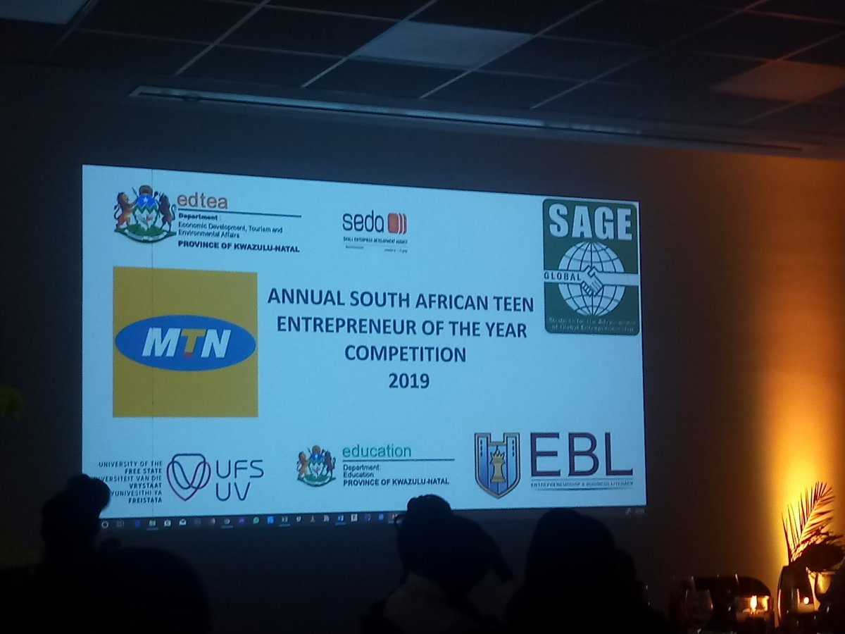 SAGESA18's tweet photo. As the Annual #SAGESA #teenentrepreneur of the year award ceremony is underway in Durban (KZN), 16 awards are given to participating teams. These are for those teams whose businesses and business ideas supported the United Nation's Sustainable Development Goals. #Asate19 https://t.co/okMZqikTXM