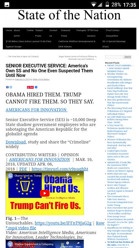 TippytopshapeU's tweet photo. "...(SES) is ~10,000 Deep State shadow government employees who are sabotaging the American Republic for the globalist agenda"

'SENIOR EXECUTIVE SERVICE:
America’s Own SS and No One Even Suspected Them Until Now'
-SOTN

#SES
@fieldmcc
@Telford_Russian https://t.co/iGHKkO4KEK https://t.co/X1OakJaOPv