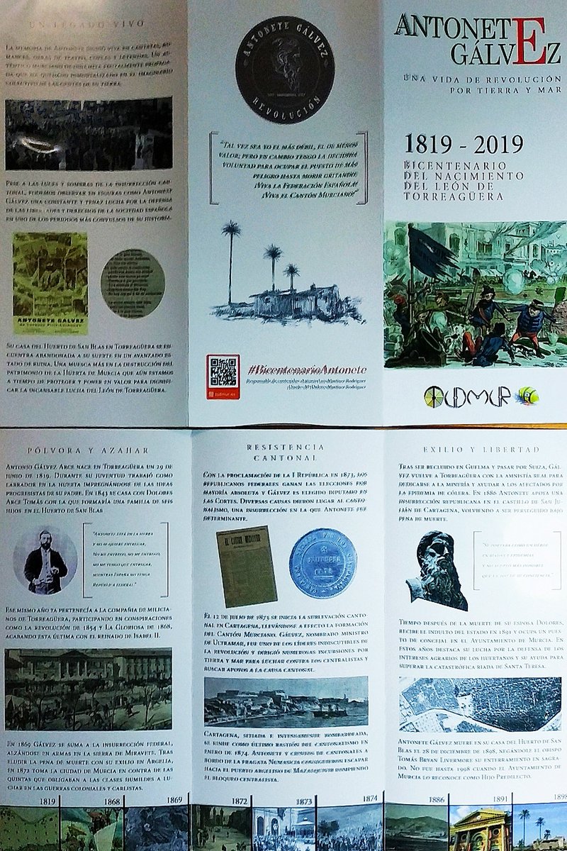 Enhorabuena <a href="/tudmur/">TUDMUR 🚩</a> por valentía y buen hacer para mantener viva la Historia de #AntoneteGálvez en la Región. Fue referente nacional y su casa y legado quedan en el olvido en Torreagüera.
En el BICENTENARIO de su Nacimiento,bravo por divulgación y materiales.
Recuperemos legado🙏