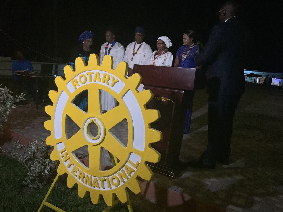 RotaryBrusubi's tweet photo. A great evening for #Rotary as we celebrate another turning of the wheel. The new presidents to lead #RotaryInTheGambia and continue setting the agenda of serving humanity. https://t.co/K0L6wg3rmL