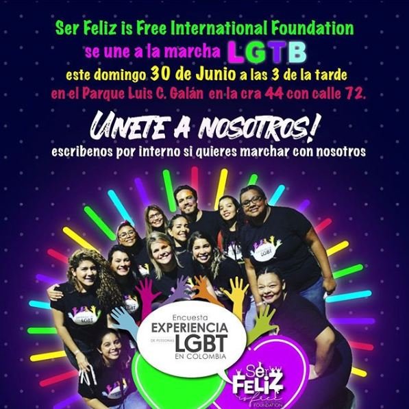 A través de nuestro proyecto <a href="/proyectocolLGBT/">proyectocolombiaLGBT</a> estaremos presente en la IX Marcha LGBTI en Barranquilla. Te esperamos! A marchar por un país más feliz, porque no valemos la pena, VALEMOS LA VIDA porque ser feliz is free. @serfelizisfree #loveislove #lgbt #pride #proud