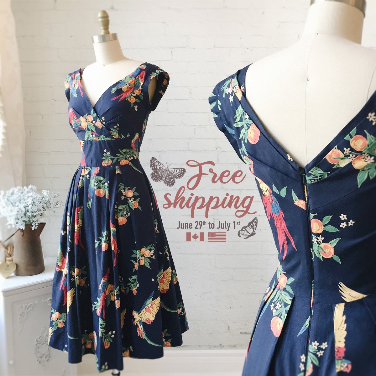 Gennesis🦋 ✨ 🌼1861.ca Celebrate the summer season as we welcome July with open arms! Be gifted a tote bag with the purchase of an item from our Summer Collection, as well as free shipping throughout Canada and the USA from Saturday at 11 am until July 1st🌼