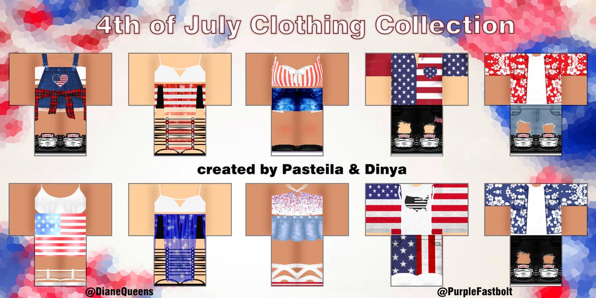 Pasteila On Twitter Announcing The 4th Of July Collection With Dinya This Was Such A Fun Collab To Do We Were Throwing So Many Ideas Around Can You Guess Who Made - 4th of july outfits 2019 roblox