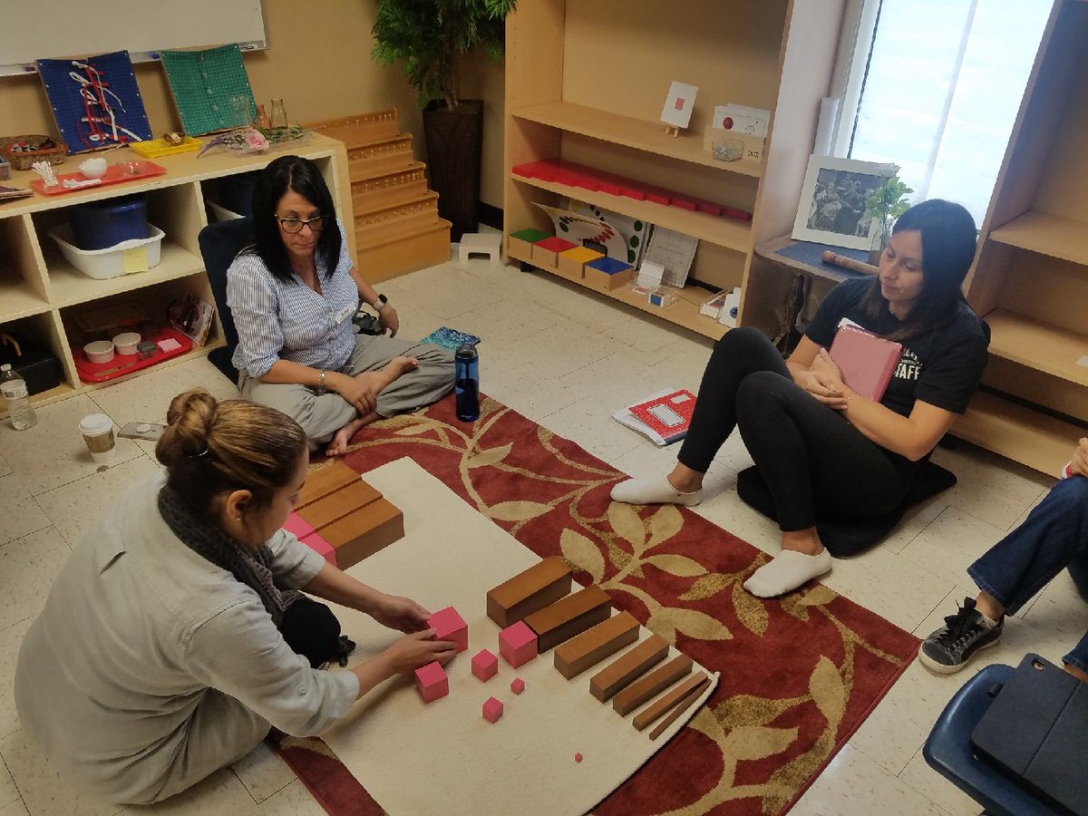 Sensorial explorations in our Early Childhood cohort. #gulfcoastmontessori