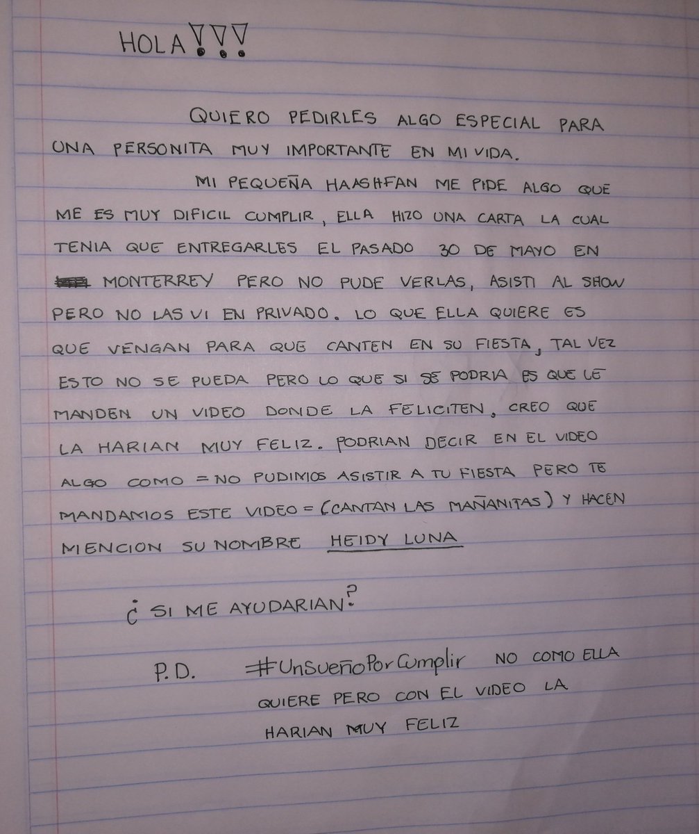 liz29heidy14's tweet photo. El día cada vez más cerca y aún sigue preguntando si @haashoficial ya respondió... no le puedo mentir y su carita se pone triste cuando le digo que todavía no pero que aun tenemos unos días para que ellas respondan
#UnSueñoPorCumplir el #14DeJulio es su cumple #PlayerasListas https://t.co/BLPbifOoRC