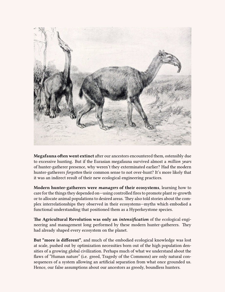 Hunter-gatherer-managers—the “Gardeners of Eden”—are a missing link in our understanding of pre-civilization. The megafauna weren’t hunted to extinction… youtu.be/970Qd6W1EB8 <a href="/hvierich/">Helga</a> <a href="/TheLikevillePod/">Likeville Podcast</a>