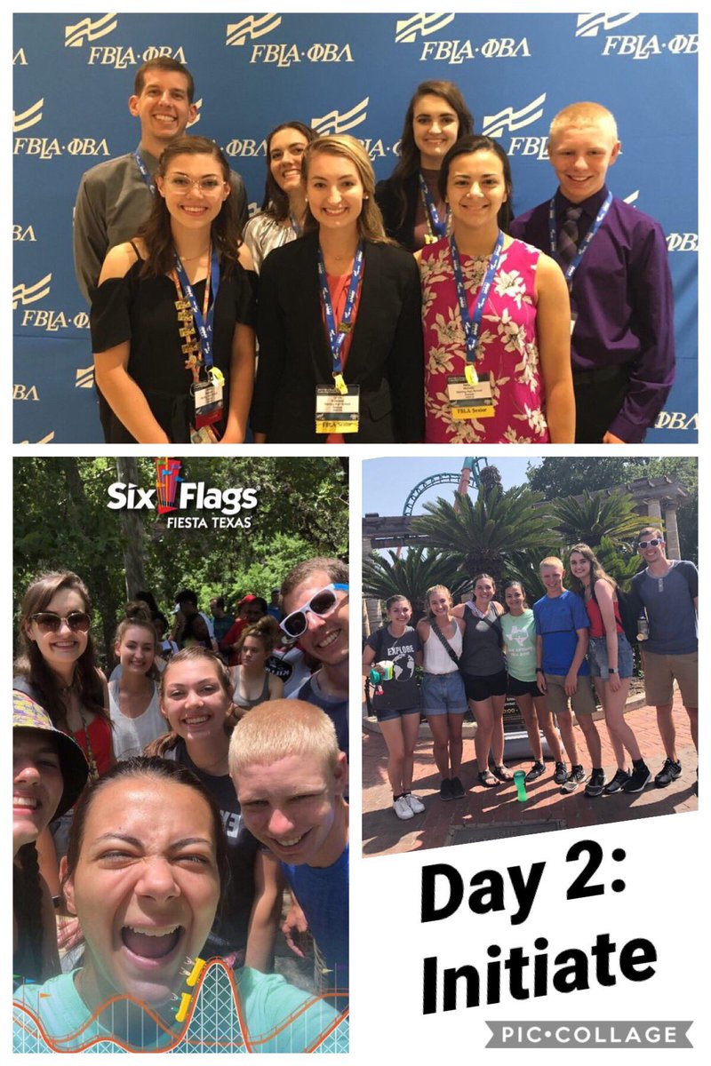 SterlingKSFBLA's tweet photo. Getting more familiar with the area! Today was some @SixFlags fun before opening session! Thanks to @coachwinnspeaks for the keynote! Looking forward to competing and hearing more speakers at workshops tomorrow! @SHSBlackBears #NLC19 https://t.co/yvrYycmwOx