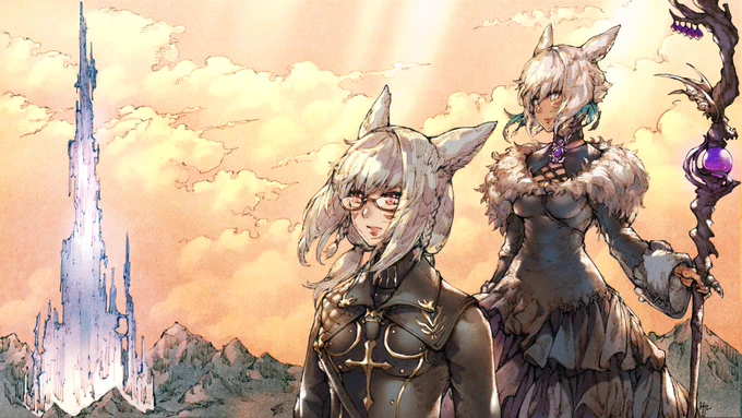 FF14漆黒のヴィランズ 
アーリーアクセス開始おめでとうございます!
遅れましたw 自分のキャラとヤ.シュトラさんです。
#FF14 #FFXIV #ヤシュトラ
#漆黒のヴィランズ 
#Shadowbringers 