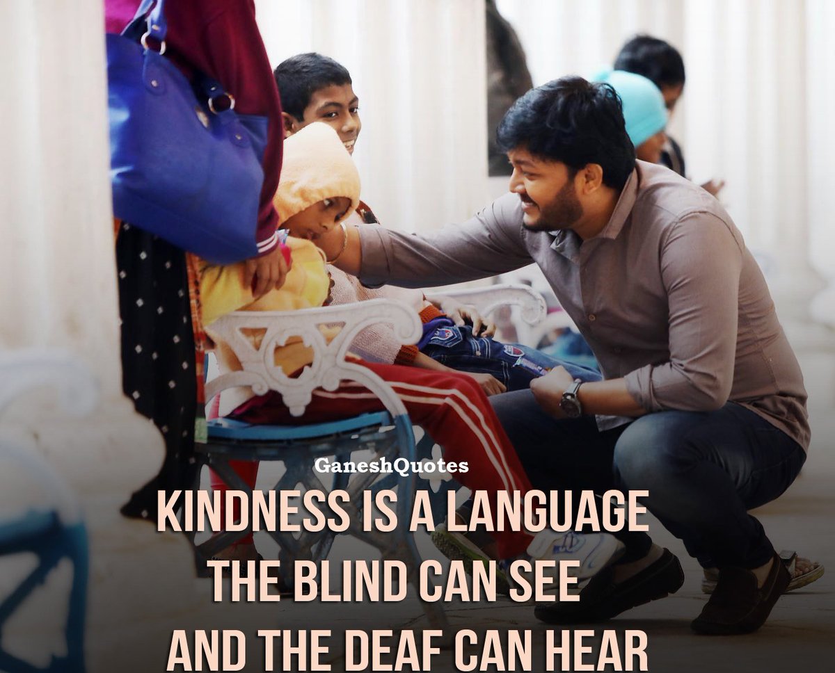 GaneshQuotes's tweet photo. Kindness is a language the blind can see and the deaf can hear ❤️🙂

#GeethaTeaser Tomorrow 😍

Follow - @GaneshQuotes 

#SundayMotivation #GoldenStarGanesh #Geetha #GaneshQuotes https://t.co/ELM7O61S4w