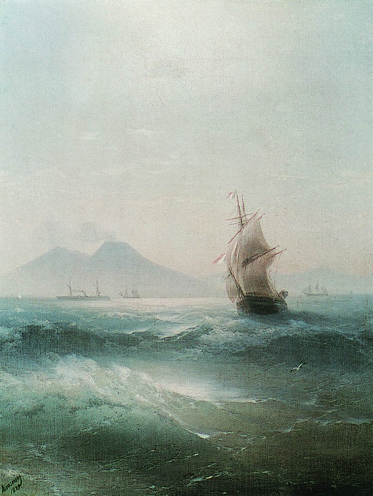 As penance for dragging Eric Swalwell, I leave you tonight with another Aivazovsky... "Bay of Naples with a View of Mt. Vesuvius"