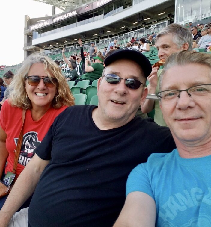 Carla_Blakley's tweet photo. Uncles from Indianapolis to cheer on @talinenb !! #wwcflfinal #ReginaRiot https://t.co/EEj2nzrzlX