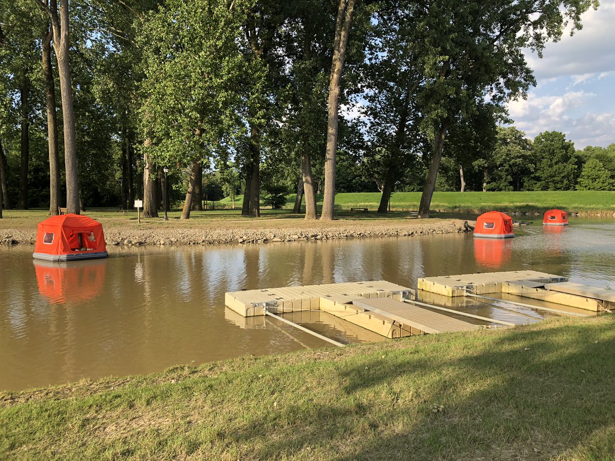 AnthonyKRhoades's tweet photo. @DaytonMagazine is about to set sail... in a tent!  Thanks @VisitMiamiCo.  These floating tents are now available to rent through Adventures on the Great Miami.  Learn more by visiting https://t.co/zCZoMukYE0 https://t.co/kUGn5hOB9V