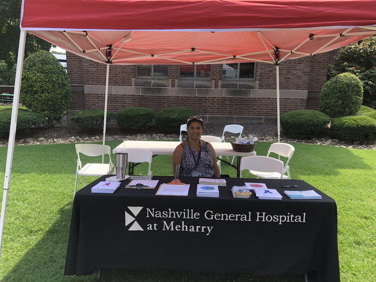NashGenHospital's tweet photo. NGH participated at today’s 4th annual @FISK1866 Food & Music Festival. CEO @IamJosephWebb spoke about the importance of access to care and our innovative approach to caring for our community. #HereForGood #WeAreEssential #ChronicCareModel #PCMH #IHITripleAim https://t.co/J8JUyvqX5C