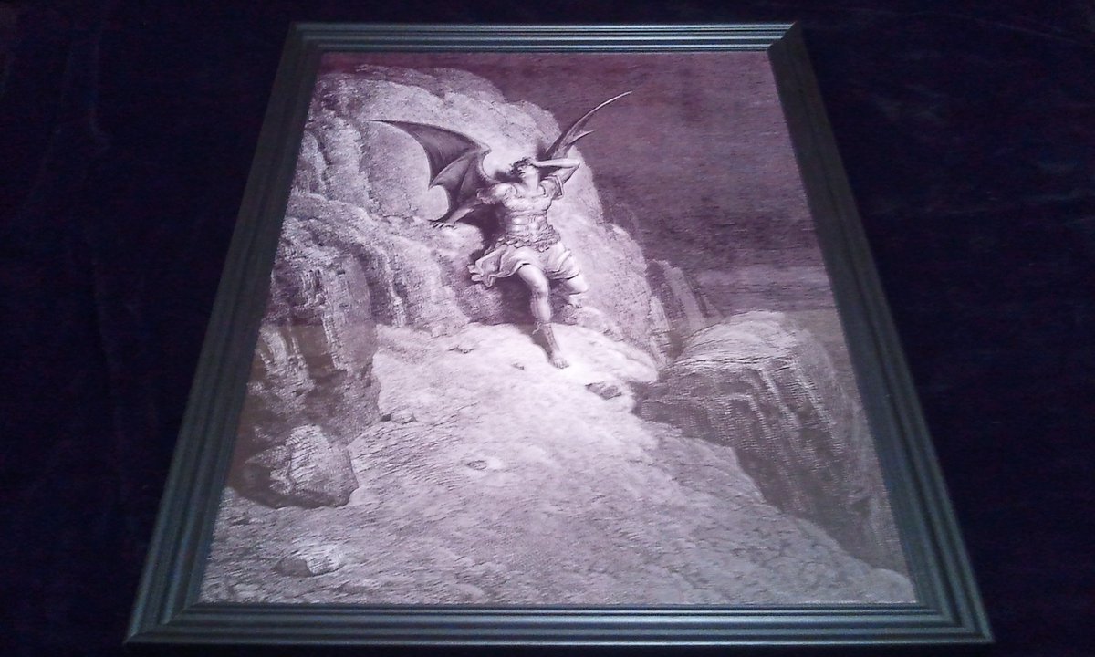 Ladolarose3's tweet photo. That's my new A1 Size Satan picture all frame ready for my wall tomorrow @SatanicSF 😈😈😈 https://t.co/w9dKlGcKmp