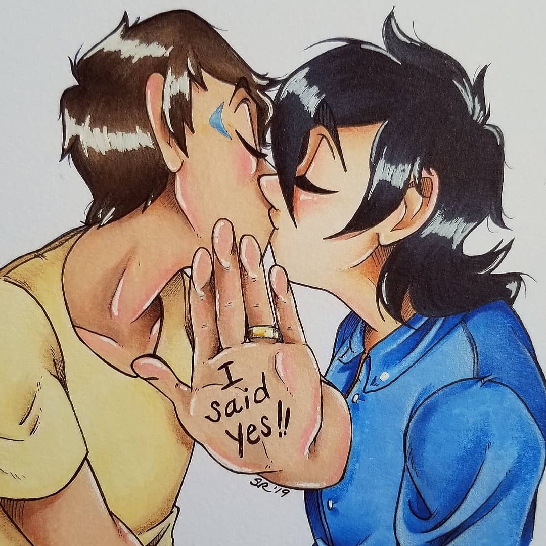 chaocolorstudio's tweet photo. 2 Klance posts in 1 day?? Absolutely!!! This piece was inspired by a Pinterest pic of a couple who announced their engagement~ I add the ring πβ€ #klancelove #klancefluff #klanceforlife #keithandlance https://t.co/5qRcWsYOEU