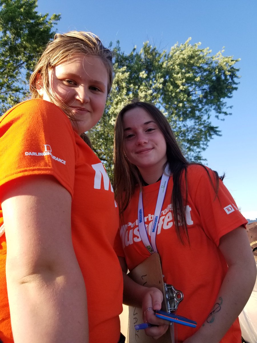 These two young ladies are looking forward to an exciting summer volunteering <a href="/PtboMusicfest/">Peterborough Musicfest</a> #ourMusicfest