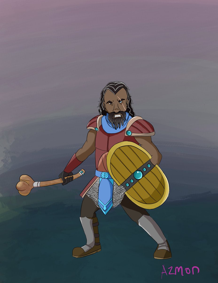 Azm0n's tweet photo. Finally finished making this D&D character for a friend. Harl Barakilith Dwarf fighter from DeskSite on Twitch. #dungeonsanddragons #DnD #dwarffighter
#azmonwillimprove
#curseofstrahd https://t.co/I31LMVQuDN