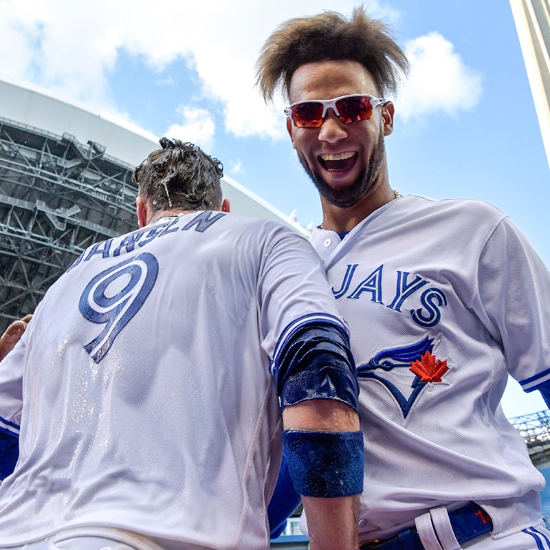 The best way to cool off on a hot day 😎

#Walkoff | #LetsGoBlueJays