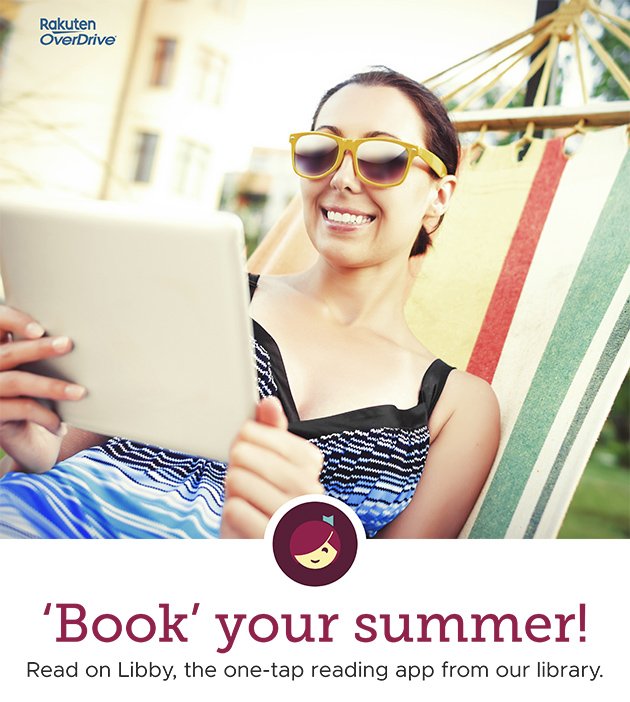 a woman wearing sunglasses smiling, laying down in a hammock looking at her tablet