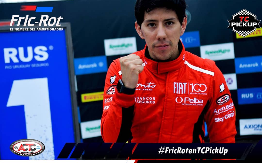 fricrot's tweet photo. En una pista difícil por las condiciones de piso húmedo, @mpicanterodriguez se quedó con la pole position de #TCPickUp en La Plata. Las mejores postales del día y la palabra del poleman están con nosotros 😉. https://t.co/RVLNt71Q8u
