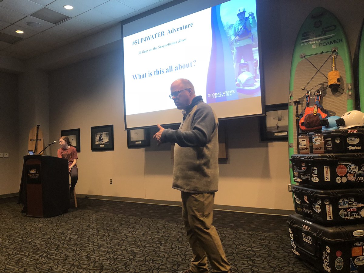 PeteGWC's tweet photo. A throwback pic to this past winter - presenting at the Adventure Summit Speaker Series. #SUP4WATER Thankful for all the sponsors and those that have donated so far! Consider your part! https://t.co/mrm194JfXP https://t.co/iI4YTo4H5Y
