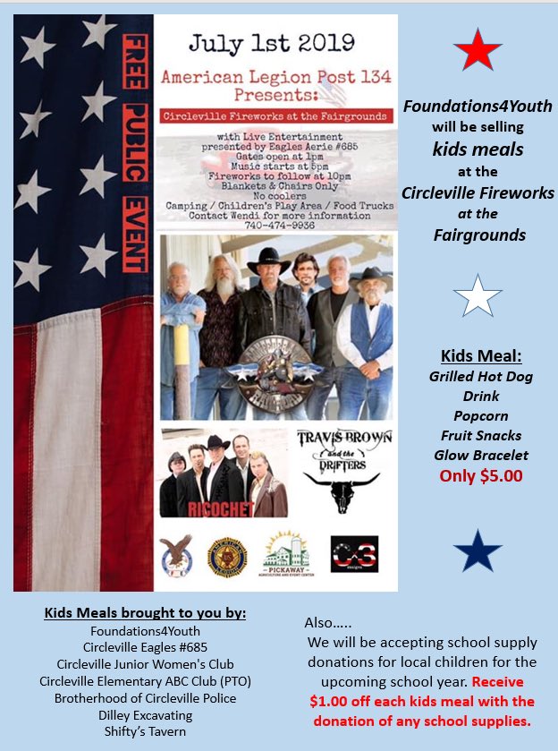 FoundationsOH's tweet photo. We are excite to announce we wlll be at the Fireworks at the Fairgrounds selling kid meals! Big thanks to Corky Que BBQ for making this happen! https://t.co/GZZJn8E01Z