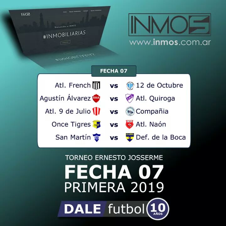 DaleFutbol's tweet photo. ⚽️ SÉPTIMA FECHA PRIMERA DIVISIÓN 2019 ⚽️
🏆 Torneo Ernesto Joserme 🏆
📆 #Fecha07 ( Domingo 30-06) Auspiciada por https://t.co/eah6852qln
⚠️ HORARIOS ⚠️
⏰ 13:30 hs. RESERVA
⏰ 15:30 hs. PRIMERA
https://t.co/OQ1tlcF9em
#Primera2019 #Reserva2019 #DaleFutbol #Futbol #9deJulio https://t.co/r3KXimVAni