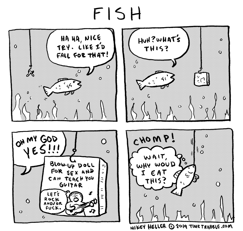 i drew a comic about a fish 